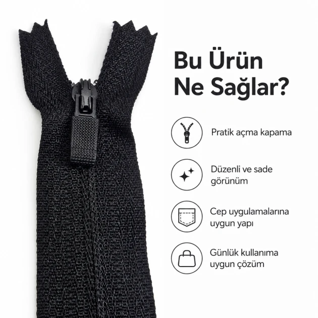 Nylon Reverse Pocket Zipper 18 cm #3