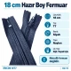 Cep Fermuarı Naylon 18 cm T7 Siyah Dipli, fermuarlı cepler için ideal kapama çözümü