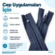 Cep Fermuarı Naylon 18 cm T7 Siyah Dipli, fermuarlı cepler için ideal kapama çözümü