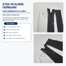 Skirt and Dress Zipper – Invisible 35 cm / 13.78 in Closed End ENC0035TUL