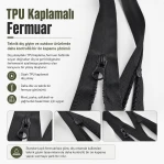 67 cm Tip 10 TPU Kaplamalı Suya Dayanıklı Mont Fermuarı Açık Uçlu Separé ENC0067SG