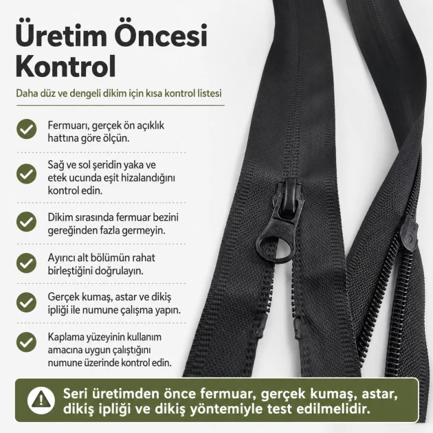 Mont ve Ceket Fermuarı Su Geçirmez 67 cm Açık Uçlu Separe ENC0067SG