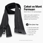 60 cm / 23.62 in T6 Molded Tooth Open-End Separating Zipper for Jackets and Coats EPR0060T6