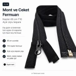 Mont ve Ceket Fermuarı Naylon 65 cm T10 Açık Uçlu Separe Siyah EPR0065T10