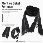 65 cm / 25.59 in N5 Nylon Coil Open-End Separating Jacket Zipper with Black Nickel Teeth EPR0065T10BN