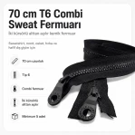 70 cm / 27.56 in T6 Molded Sweatshirt Zipper, Two-Way Open-End Separating EPR0070T6C