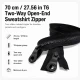 70 cm / 27.56 in T6 Molded Sweatshirt Zipper, Two-Way Open-End Separating EPR0070T6C for hoodies, jackets, and lightweight