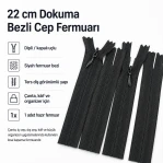 22 cm / 8.66 in Woven Tape Pocket Zipper for Bags, Cases and Organizers, Closed-End ZPG0022DKM