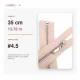 35 cm / 13.78 in #4.5 Open-End Jacket Zipper in Powder Pink with Nickel-Finish Metal Teeth