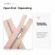 35 cm / 13.78 in #4.5 Open-End Jacket Zipper in Powder Pink with Nickel-Finish Metal Teeth