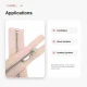 35 cm / 13.78 in #4.5 Open-End Jacket Zipper in Powder Pink with Nickel-Finish Metal Teeth