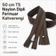 Hırka, yelek ve dış giyim için 50 cm T5 naylon dipli kahverengi fermuar
