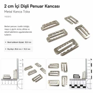 Hook Buckle 2 cm / 0.79 in Threaded Penuar Hook Y00013