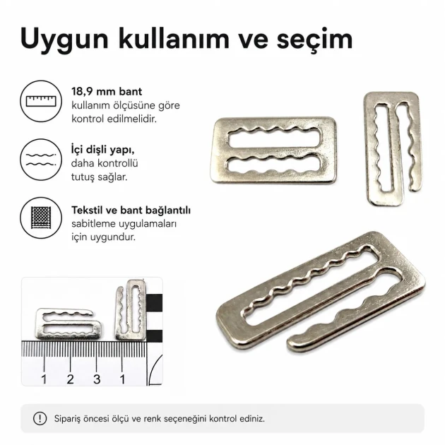 Hook Buckle 2 cm / 0.79 in Threaded Penuar Hook Y00013 suitable for bra production, swimwear, and various applications