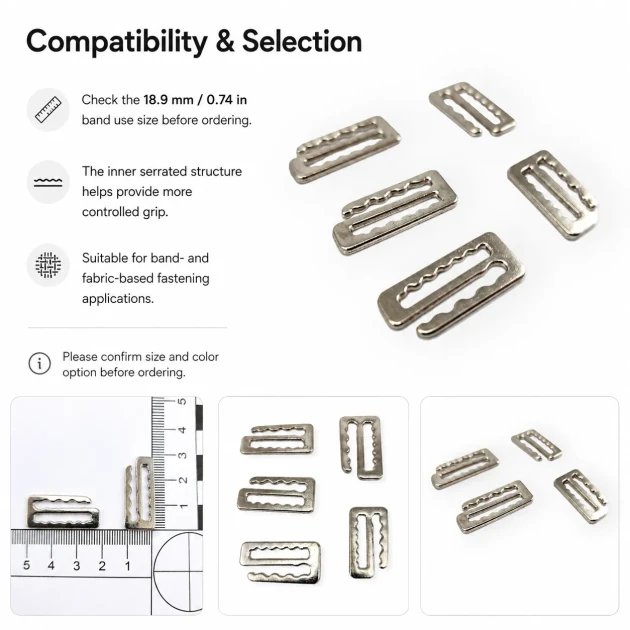 Hook Buckle 2 cm / 0.79 in Threaded Penuar Hook Y00013 suitable for bra production, swimwear, and various applications