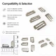 Hook Buckle 2 cm / 0.79 in Threaded Penuar Hook Y00013 suitable for bra production, swimwear, and various applications
