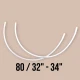 Nylon Covered 80 Size Bra Underwire 50 Pieces / Pack PIRN00080BLN