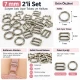 7 mm / 0.28 in Zamak Bra Strap Slider and Ring 2-Piece Set PIR700007Z