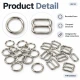8 mm Zamak Bra Strap Slider and Ring 2-Piece Set PIR700008Z