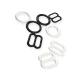 Metal Nylon Coated Bra Strap Adjustment Buckle 10 mm and Ring 0.40