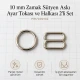 10 mm / 0.39 in Zamak Bra Strap Slider and Ring 2-Piece Set PIR700010Z