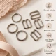 10 mm / 0.39 in Zamak Bra Strap Slider and Ring 2-Piece Set PIR700010Z