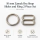 10 mm / 0.39 in Zamak Bra Strap Slider and Ring 2-Piece Set PIR700010Z