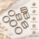 10 mm / 0.39 in Zamak Bra Strap Slider and Ring 2-Piece Set PIR700010Z