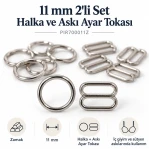 11 mm Zamak Sütyen Askı Ayar Tokası ve Halkası 2'li Set PIR700011Z