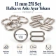 11 mm Zamak Sütyen Askı Ayar Tokası ve Halkası 2'li Set PIR700011Z