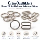 11 mm Zamak Sütyen Askı Ayar Tokası ve Halkası 2'li Set PIR700011Z