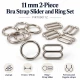 11 mm Zamak Sütyen Askı Ayar Tokası ve Halkası 2'li Set PIR700011Z