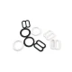 0.47" 12 mm Bra Strap Adjustment Buckle and Ring Metal Nylon Coated PIR700012