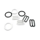 14 mm 0.55" Bra Strap Adjustment Buckle and Ring Metal Nylon Coated PIR700014