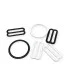 0.80" 20 mm Bra Strap Adjustment Buckle and Ring Metal Nylon Coated PIR700020