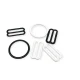 0.80" 20 mm Bra Strap Adjustment Buckle and Ring Metal Nylon Coated PIR700020