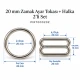 20 mm / 0.79 in Zamak Bra Strap Slider and Ring 2-Piece Set PIR700020Z