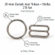 20 mm / 0.79 in Zamak Bra Strap Slider and Ring 2-Piece Set PIR700020Z