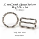 20 mm / 0.79 in Zamak Bra Strap Slider and Ring 2-Piece Set PIR700020Z