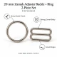 20 mm / 0.79 in Zamak Bra Strap Slider and Ring 2-Piece Set PIR700020Z