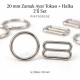 20 mm / 0.79 in Zamak Bra Strap Slider and Ring 2-Piece Set PIR700020Z