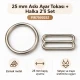 25 mm / 0.98 in Zamak Bra Strap Slider and Ring 2-Piece Set PIR700025Z