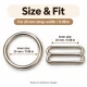 25 mm / 0.98 in Zamak Bra Strap Slider and Ring 2-Piece Set PIR700025Z