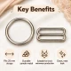 25 mm / 0.98 in Zamak Bra Strap Slider and Ring 2-Piece Set PIR700025Z