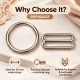 25 mm / 0.98 in Zamak Bra Strap Slider and Ring 2-Piece Set PIR700025Z