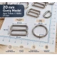 20 mm / 0.79 in Zamak Wide-Body Bra Strap Slider and Ring 2-Piece Set PIR702020Z