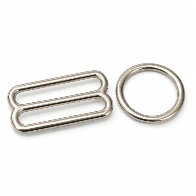25 mm Zamak Geniş Model Sütyen Askı Ayar Tokası ve Halkası 2'li Set PIR702025Z
