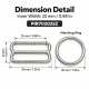 25 mm Zamak Geniş Model Sütyen Askı Ayar Tokası ve Halkası 2'li Set PIR702025Z