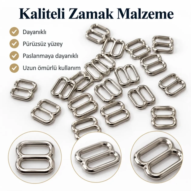 7 mm / 0.28 in Zamak Bra Strap Slider PIR710007Z