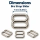 7 mm / 0.28 in Zamak Bra Strap Slider PIR710007Z